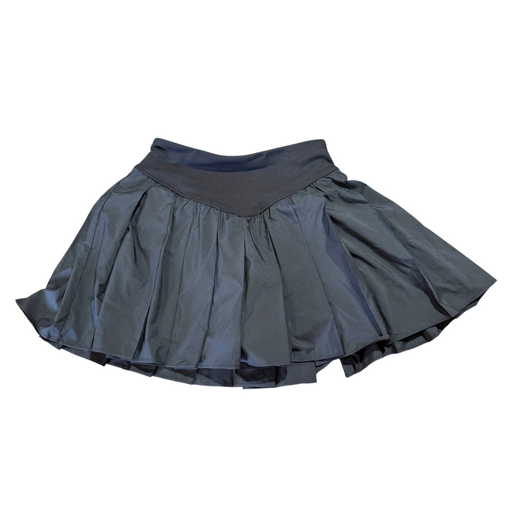 Free People Movement Black Pleated Skort Athletic Skirt Small Tennis Golf